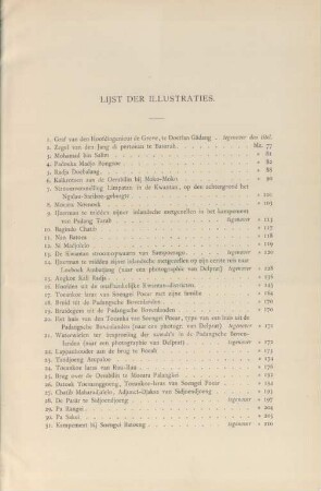 Lijst der illustraties