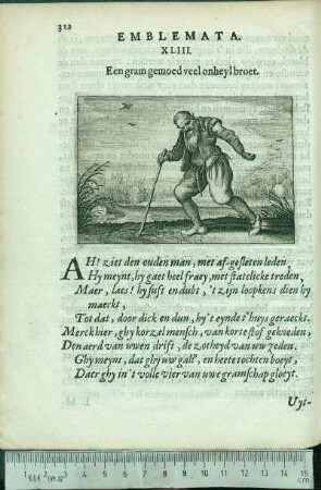 Emblemata. XLIII. Een gram gemoed veel onheyl broet.