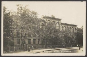 Ansichtskarte "Leibniz Gymnasium", Frontseite