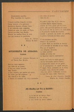 ¡Mi mamá lo va a saber! : Tango
