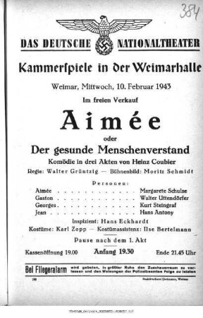 Aimée oder Der gesunde Menschenverstand