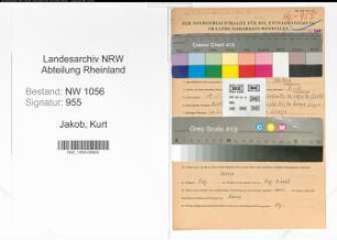 Entnazifizierung Kurt Jakob , geb. 10.11.1897 (Mechaniker)