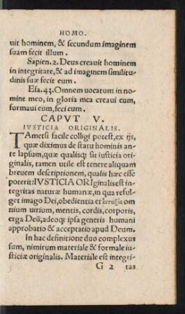 Caput V. Iusticia Originalis.