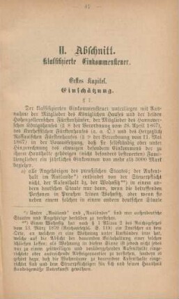 II. Abschnitt. Klassifizierte Einkommensteuer