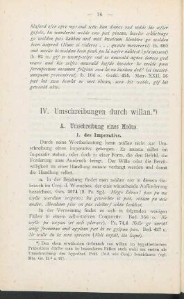 IV. Umschreibungen durch willan.