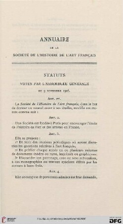 Annuaire de la Société de l'histoire de l'art français