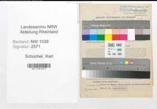 Entnazifizierung Karl Schocher , geb. 23.01.1902 (Kohlenhaendler)