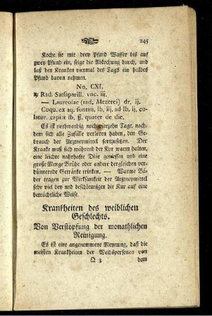 Krankheiten des weiblichen Geschlechts.