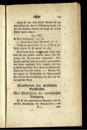 Krankheiten des weiblichen Geschlechts.