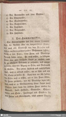 1) Der Hammermeister