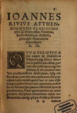 Ioannis Rivii Attendoriensis De Dialectica libri VI
