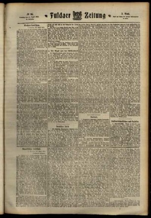 Zweite Ausgabe vom Samstag, den 27. April 1912.