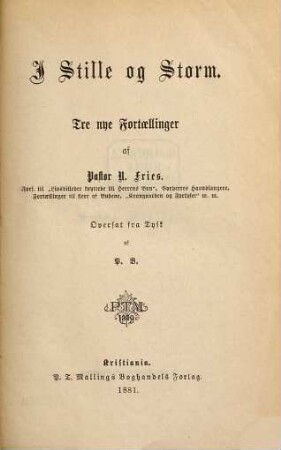 Fortaellinger : Autoriseret Oversaettelse (fra Tydsk) for Norge og Danmark, 4