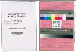 Entnazifizierung Heinrich Mentzen , geb. 03.12.1899 (Eisenbahner)