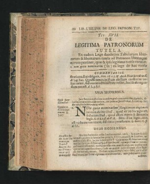 Tit. XVII. De Legitima Patronorum Tutela.