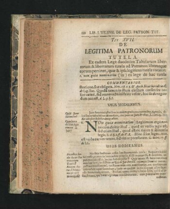 Tit. XVII. De Legitima Patronorum Tutela.