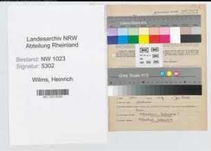 Entnazifizierung Heinrich Wilms , geb. 18.06.1903 (Finanzobersekretaer)