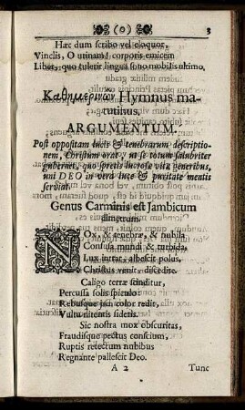 ... Hymnus matutilus. - Hymnus in quibusdam Prudentii ...
