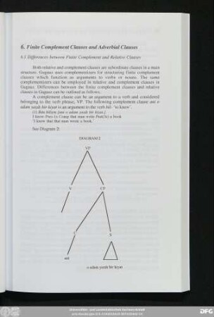 6. Finite Complement Clauses and Adverbial Clauses