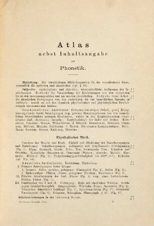Phonetik, Bd. 1,2. Atlas