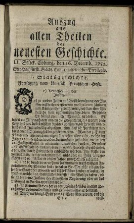 LI. Stück. Coburg, den 16. Decemb. 1752.