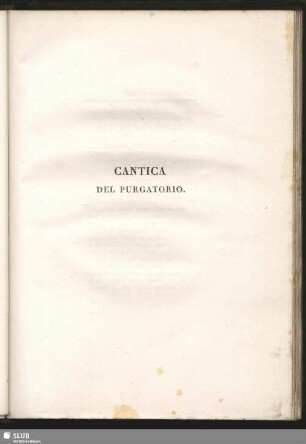 Cantica Del Purgatorio