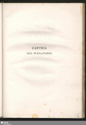 Cantica Del Purgatorio