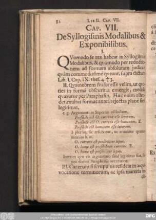 Cap. VII. De Syllogismis Modalibus & Exponibilibus.