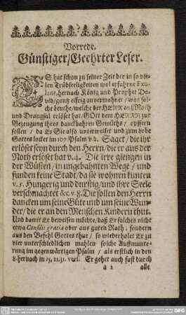 Vorrede. Günstiger, Geehrter Leser