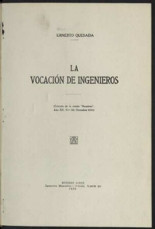 La vocación de ingenieros