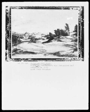 Landschaft mit Jerusalem und Golgatha