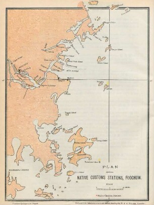 Plan showing native customs stations, Foochow