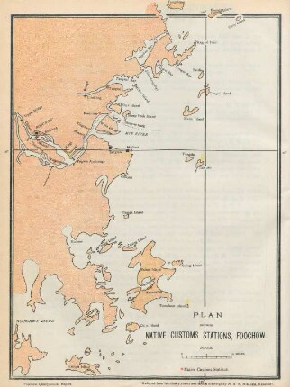 Plan showing native customs stations, Foochow