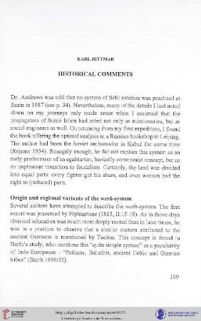 Historical comments