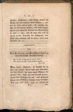 IX. Ein Franzos, ein Selbstmörder? - wunderliche Erscheinung!