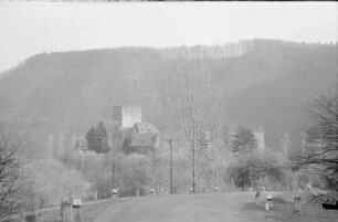 Obernhof: Schloss Langenau, Vordergrund mit Straße