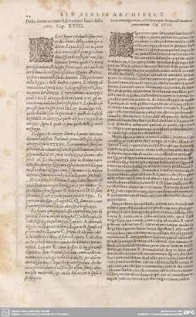 Della decimaottava habitatione fuori della citta. Cap. XVIII.