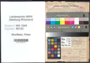 Entnazifizierung Peter Streiffeler , geb. 04.04.1899 (Kaufmann)