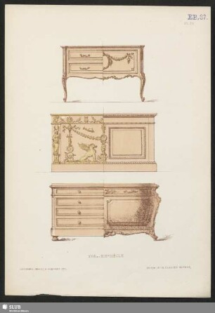 Commode, Mahagoni mit Bronzegriffen