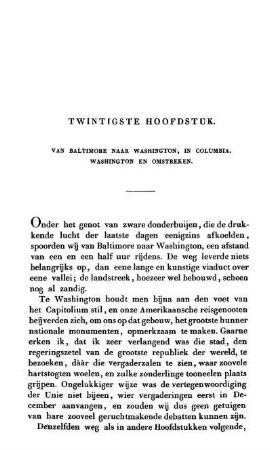 TWINTIGSTE HOOFDSTUK - Van Baltimore naar Washington, in Colombia; Washington en omstreken.
