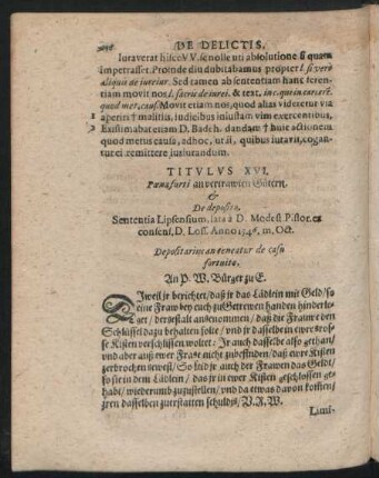 Titulus XVI. [XXI] - XXV.