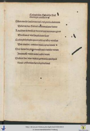 Epitaphium Gabrielis Biel