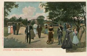 Leipzig: Schützenhof ; Eingang vom Rosenthal
