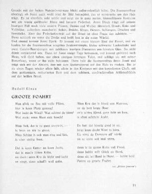 Rudolf Kinau. Groote Foahrt.