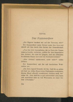 XXVIII. Der Kammerherr