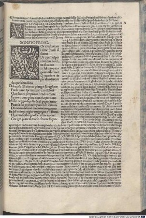 Trionfi : mit Kommentar und Widmungsvorrede an Borso d'Este von Bernardo da Siena und Vita Petrarcas von Antonio da Tempo. [1-2]. [2], Canzoniere
