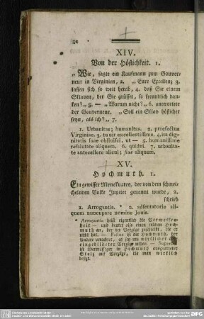 XIV. Von der Höflichkeit