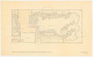 Garten Dr. Kraffczyk, Breslau: Lageplan 1:100, wenige Angaben zur Bepflanzung