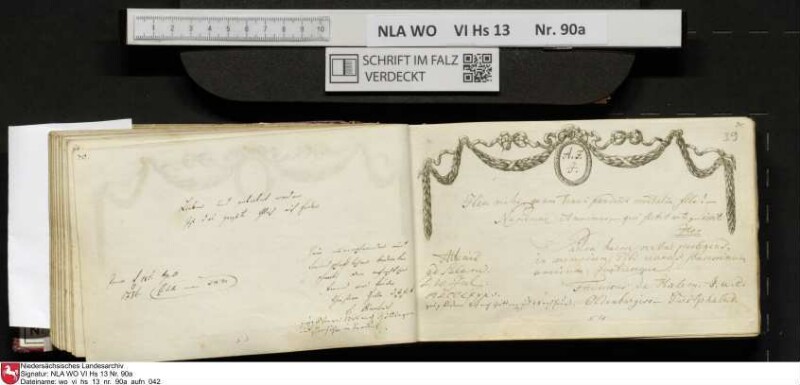 Stammbuch des Ernst Philipp Ludwig Zellmann (1763-1795) aus
                           Braunschweig