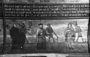 Bleibach: Beinhauskapelle mit Totentanz; Teilbilder des Totentanzes